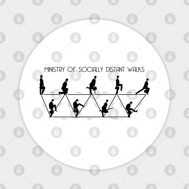 Ministry Of Socially Distant Walks Magnet by TrulyMadlyGeekly